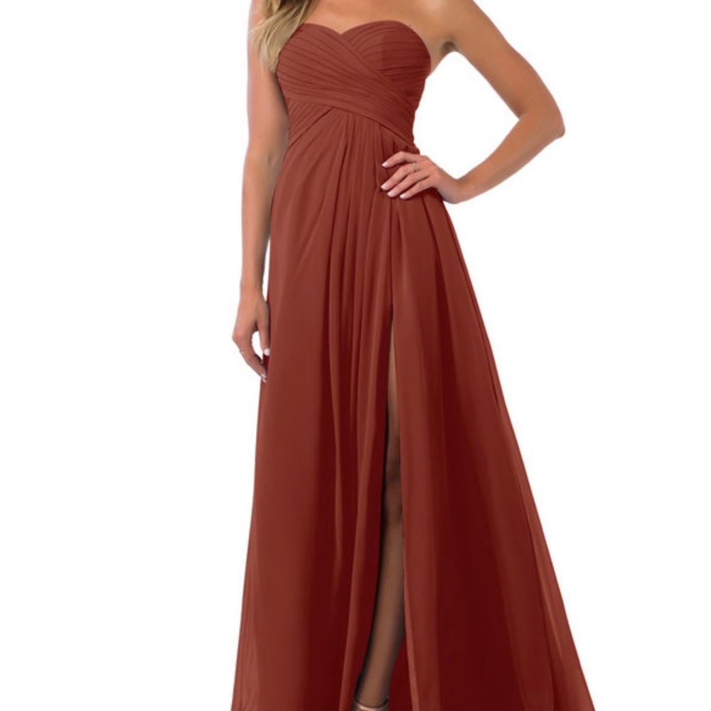 AZAZIE ARABELLA ALLURE BRIDESMAID DRESS IN TERRACOTTA